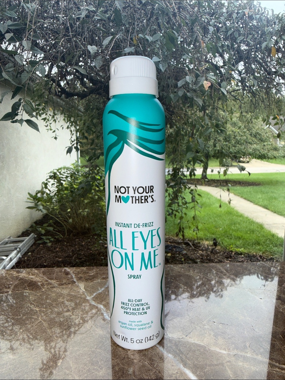 Not Your Mother's All Eyes On Me Instant De-Frizz Spray — Teal & White